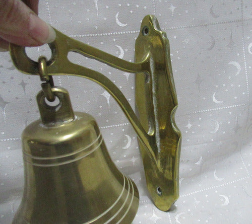 Gran Campana De Bronce Con Soporte Para Pared 1