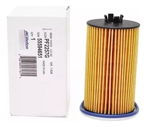 Chevrolet Oil Filter + ACDelco 5W 40 Oil for Cruze Tracker 1