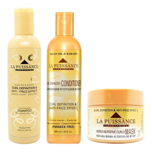 La Puissance Kit Shampoo + Conditioner + Curl Mask 0