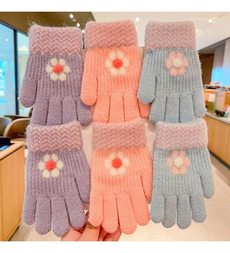 Fancy House Winter Gloves for Kids - Super Soft Flower Print 6