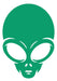 Calco Alien Calcomania Sticker  X2 Unidades 0