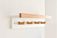 Puerta del Sol Nordic Wall Coat Rack with Shelf Jota 60cm Solid Wood 6