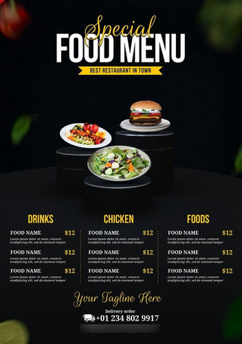 C-DIGITALART Restaurant Cafe Bar Menu Design 1