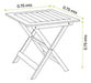 Ecomadera Foldable Eucalyptus Wood Table 75x75 Reinforced 7