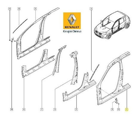 Marco Lateral Renault Sandero Hasta 2013 Original 1