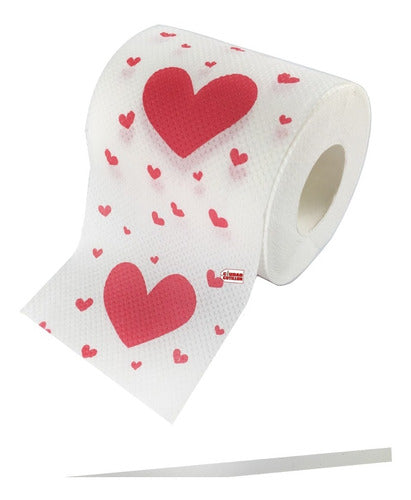 Papel Higiénico Corazones Amor Deco Hogar - Ciudad Cotillón 0