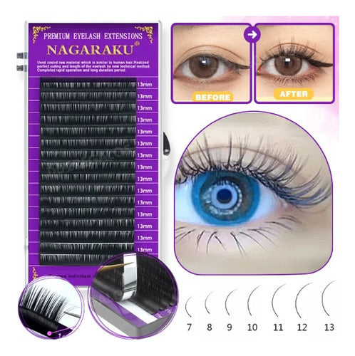 Nagaraku Natural Eyelash Extensions Hair by Hair Original 2