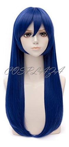 Cosplaza Deep Blue Long Straight Cosplay Anime Wig Full Hair 2