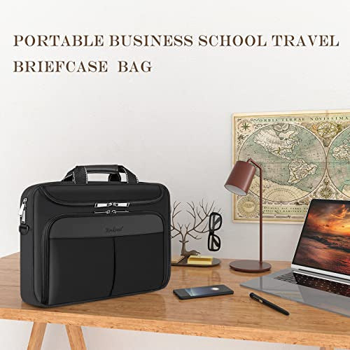 Enkinil Laptop Briefcase, 15.6-16.2 Inches, Waterproof Black 5