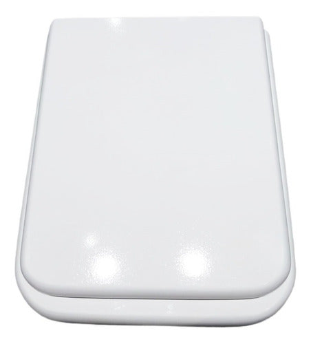 Toilet Seat for Ferrum Niza White with Metal Hardware 0