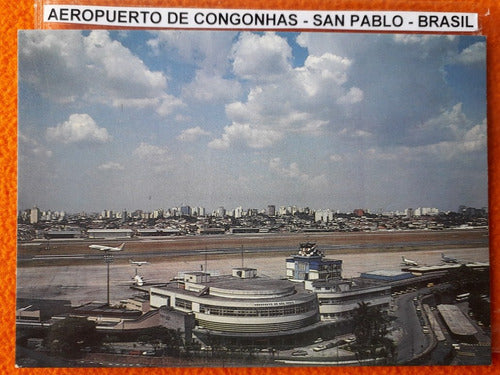 Postal De Aviación Aeropuerto De Congonhas San Pablo 0