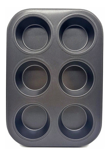 Non-Stick Teflon 6-Cavity Muffin Cupcake Pan 3