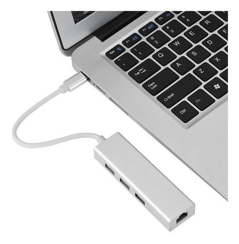 Yosooo Dm Usb C A Ethernet Adaptador Usb-c Hub Adaptador 1