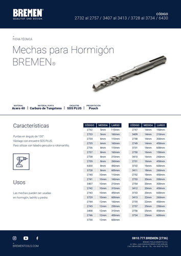 Mecha De Widia Sds 10x450 1