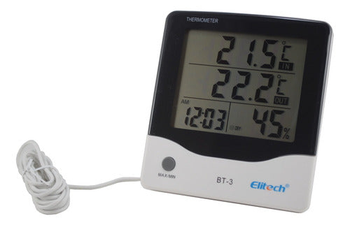 Digital Indoor Thermometer Hygrometer Clock Alarm 0