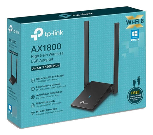 TP-Link Usb Wifi Archer Tx20u Plus Ax1800 Db 2 Antenas 0