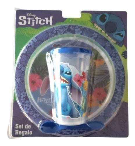 Disney Stitch Set Gift Plate & Tumbler with Lid 0