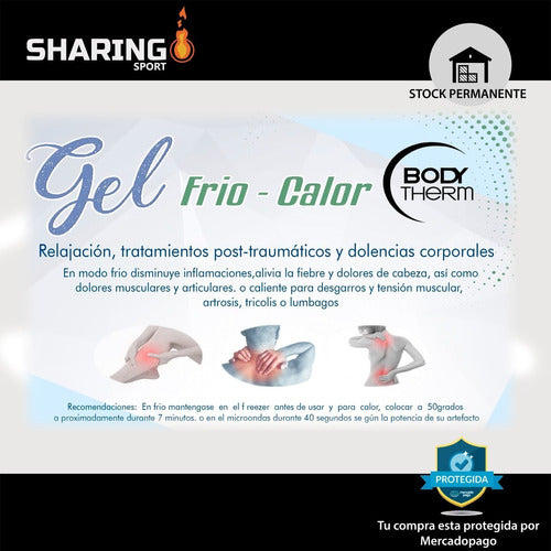 Bodytherm Gel Pack Frio Calor Hombrera Rodillera Neoprene Lesiones 4