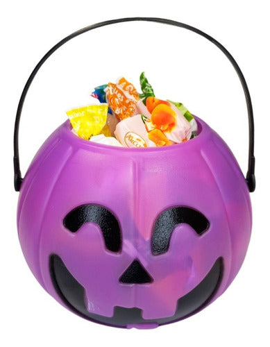 Smiling Jack Pumpkin Halloween Plastic Candy Bowl Decoration Terror 0