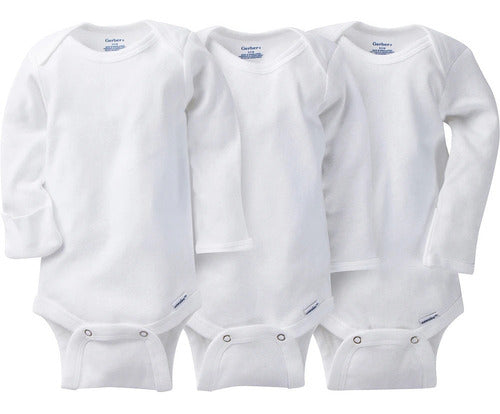 Gerber Unisex Long Sleeve Baby Bodysuit Set of 3 1