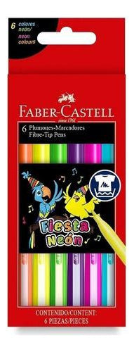 Faber-Castell Neon Fiber Markers Fiesta 45 X6 Colors 0