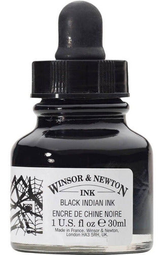 Winsor & Newton Drawing Ink Tinta China Negra Gotero X 30 Ml 0