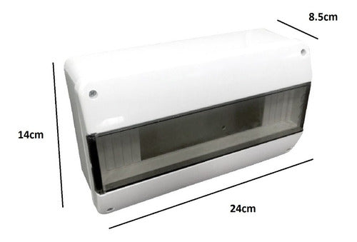 Caja Para Termicas De Aplicar 12 Modulos Din Con Tapa Taad 1