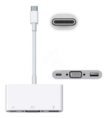 Adaptador Multipuerto Original Usb-c A Vga Para Macbook 12 0