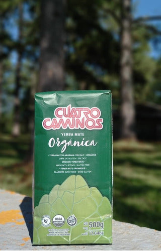 Cuatro Caminos Organic Yerba Mate 500g X 10 U. + Gift 1