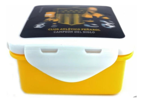 Peñarol Square Plastic Lunch Box 10x10 3D 1