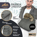 Men's Winter Parka Jacket, Lined with Gabardine, Fur Hood 8