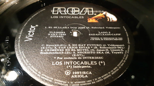 Los Intocables Los Intocables Lp Vinilo Promo Argentina 1987 2