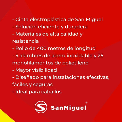 San Miguel® Electric Plastic Tape 400 Meters - Boyero 1