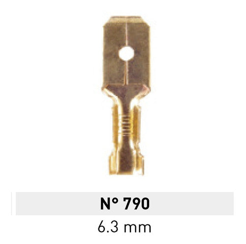 LCT Brass Terminal Male Blade 6.3mm X50UN | Symnet 0