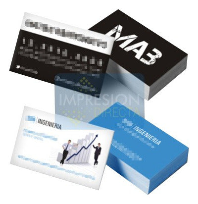 Impresion Directa 100 Personal/Business Cards - Laminated Gloss/Matt 1