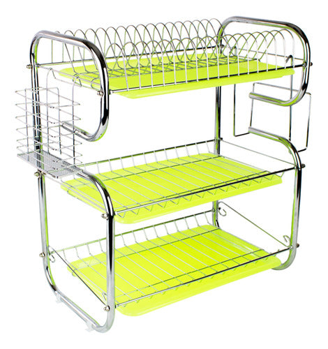 Iko Shop 3-Tier Dish Drainer with Utensil Drying Tray 0