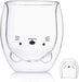 Reina Casa Cat-Shaped Double-Walled Glass Mug 0