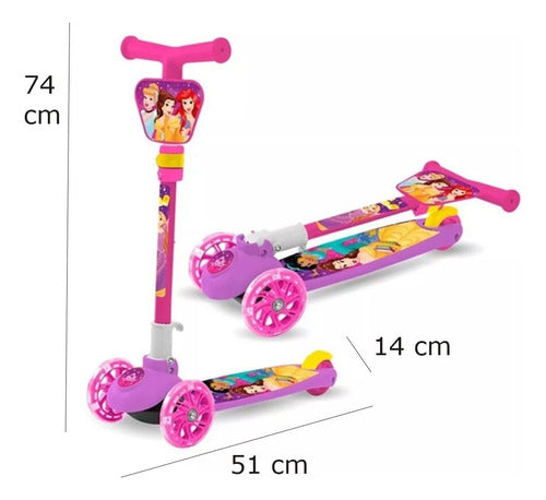 Sebigus Princesses 3-Wheel Foldable Scooter with Lights 12018 4