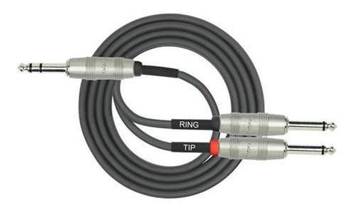 Kirlin Audio Cable 2 Plugs TS to a Plug TRS Y-336PR 10ft 1