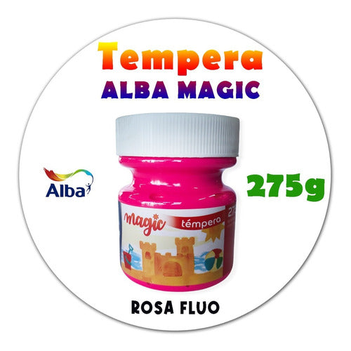 Alba Tempera Fluo Rosa Magic Pote X 275 Gms 0