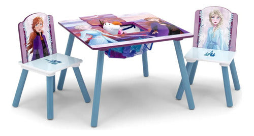 Delta Children Frozen II Table + 2 Chairs Set - Elsa & Anna - Kids Furniture 0