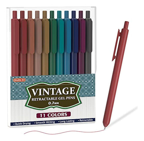 Shuttle Art Retractable Gel Pens, 11 Color 0