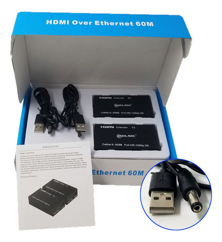 Belsic HDMI Extender Up to 60m via UTP Cable - HDMI-UTP 4