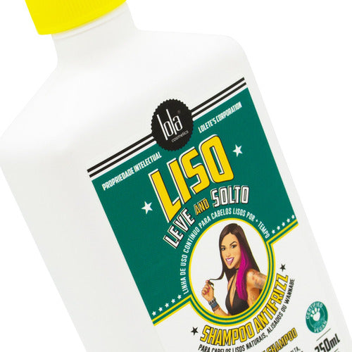 Lola Liso Leve E Solto Shampoo Antifrizz Pelo Alisado 250ml 4