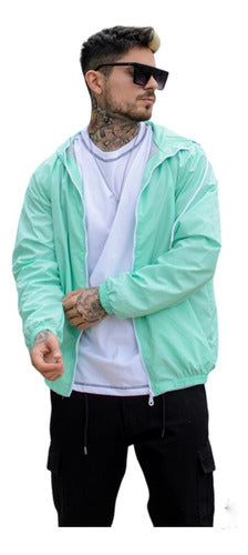 Marku's Campera Rompeviento Air - Impermeable - Verde Agua 0