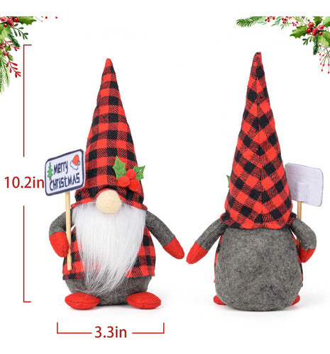 D-FantiX 2 Pack Christmas Gnomes Lujoso Con Signo De Navidad 5