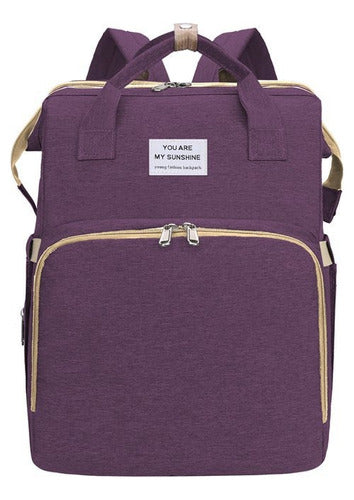 Maternal Backpack with Foldable Changing Crib and USB - Many Colors 42