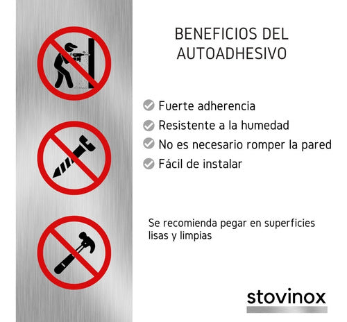 Stovinox Toallero Acero Inoxidable Barral 40 Cm Autoadhesivo Baño 6