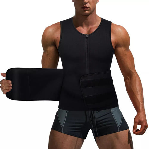 Men's Posture Corrector Slimming Body Shaper Waist Trainer Vest 2