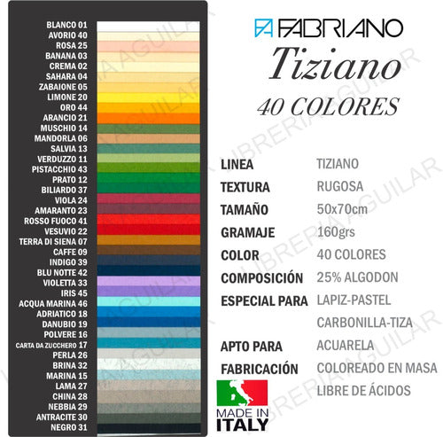 Fabriano Tiziano Color Range Blues X6 Art Cardstock 3